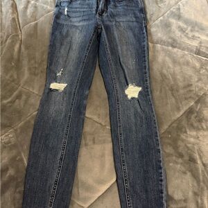 Judy Blue Dark Wash Distressed Skinny Jeans
